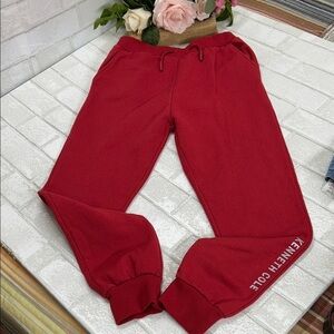 Kenneth Cole Red Joggers with Side Logo